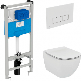 Инсталляция IDEAL STANDARD с подвесным безободковым унитазом Tesi AquaBlade TT00002/121AC Инсталляция IDEAL STANDARD с подвесным безободковым унитазом Tesi AquaBlade TT00002/121AC